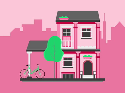 House Lottery - Rejected Concept animation bike color scheme concept design house illustration lottery rejected ui urban video webdesign wired