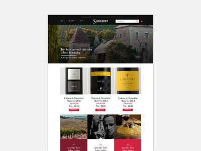 Sonoma Wine Ecommerce design ecommerce website