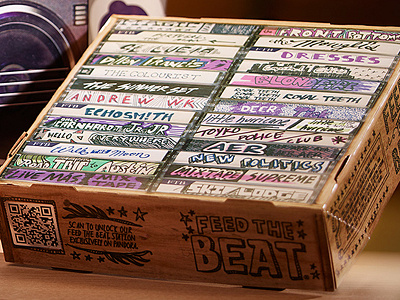 Taco Bell Feed The Beat Packaging bell boombox box design mixtape packaging taco tapes