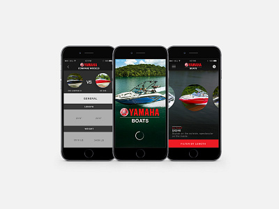 Yamaha Boats App Design