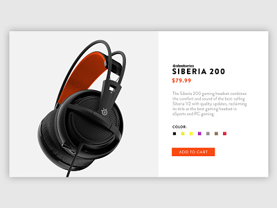 Steel Series Headset - Web UI concept design desktop ecommerce gaming headset page product redesign shop ui