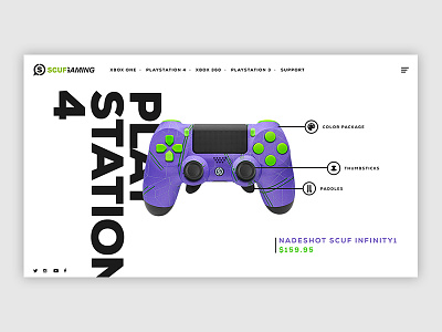 Scuf Gaming Controller Web UI - Nadeshot (PS4) 4 controller design ecommerce gaming nadeshot playstaion ps4 redesign scuf ui web