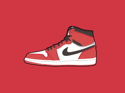 Air Jordan - Chicago 1s 1s air chicago icon illustration jordan minimalism shoe vector