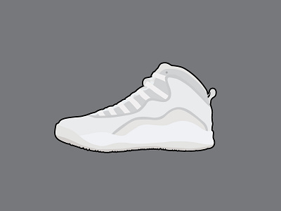Air Jordan - Ovo 10s 10s air icon illustration jordan minimalism ovo retro shoe vector