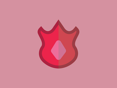 Pokemon - Volcano Badge 20 year anniversary volcano badge icon indigo league minimalism pokemon