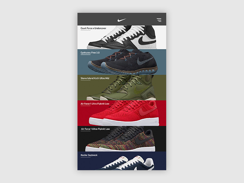 Nike - Shoe Product Page by Leo Ventura on Dribbble