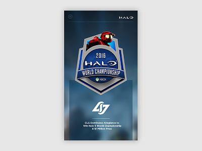Halo World Championships - Mobile UI WIP chamionships champs clg gaming halo halo5 mlg mobile sketch twitch wip world