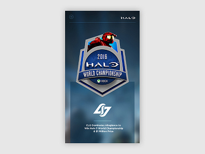 Halo World Championships - Mobile UI WIP chamionships champs clg gaming halo halo5 mlg mobile sketch twitch wip world