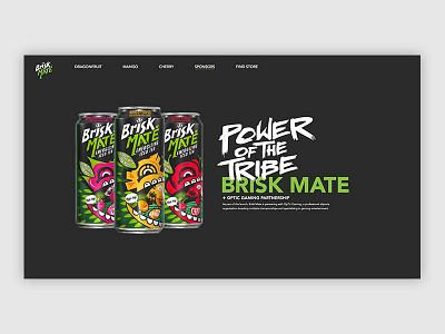 Power of the Tribe - Brisk Mate Desktop Design brisk design gaming landing mate optic page sketch sponsor tea ui vector
