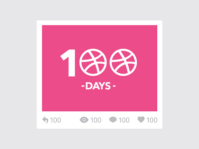 100 Days out of 365 100 365 card challenge days dribbble pink player shot