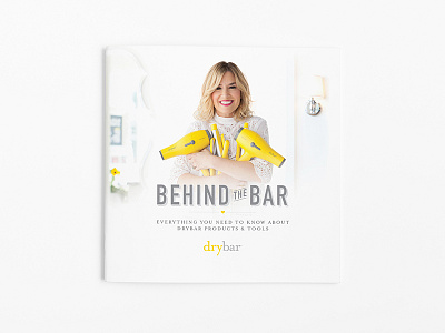 Drybar - Product Book - Cover blowdryer book composition cover design drybar layout magazine mockup product square yellow