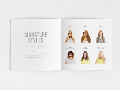 Drybar - Product Book - Styles blowdryer book composition design drybar layout magazine mockup product square styles yellow