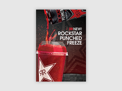 Taco Bell x Rockstar Freeze Window PoP bell concept drink freeze marketing mockup red rockstar taco tb