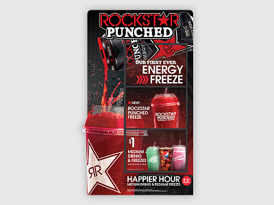 Taco Bell x Rockstar Freeze BAC bell concept drink freeze marketing mockup red rockstar taco tb