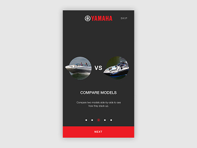 Yamaha Onboarding iPhone - Boats boats concept design iphone onboarding screen tutorial ui ux welcom yamaha