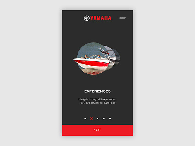 Yamaha Onboarding iPhone - Boats boats concept design iphone onboarding screen tutorial ui ux welcom yamaha