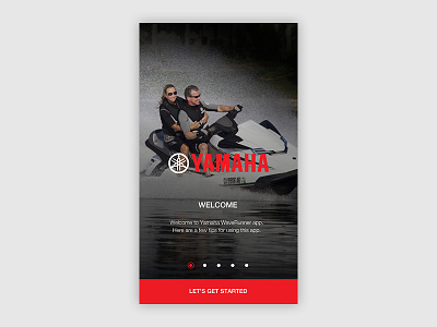 Yamaha Onboarding iPhone - WaveRunners concept design iphone onboarding screen tutorial ui ux waverunner welcom yamaha