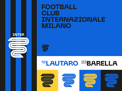 Inter Rebranding - Fantasy Concept brand brand design branding football logo palette rebranding soccer typography