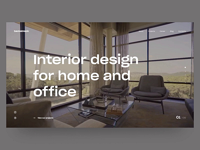Interior Design. Concept of website animation desktop interaction interface interior ui ux video web website