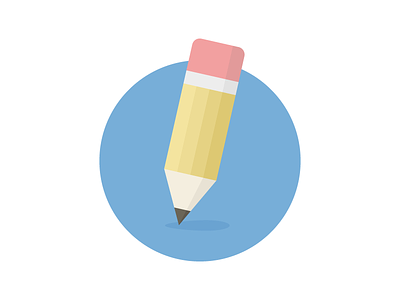 Pencil flat graphite not lead icon illustration pencil writing utensil