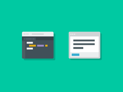 Code and Email Icons