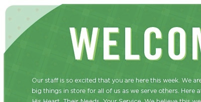 Welco patterns print welcome green