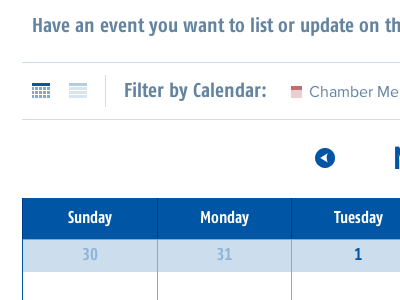 Filter by Calendar