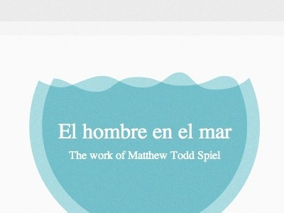 El Hombre blue broderick man in the sea website white