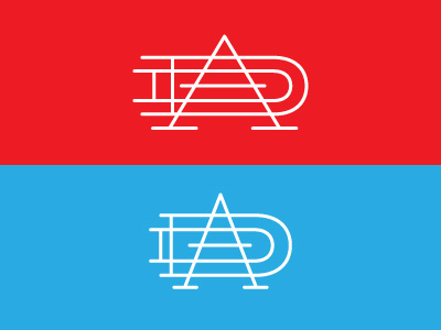 DDA Monogram blue dda feedback plz logo monogram options red