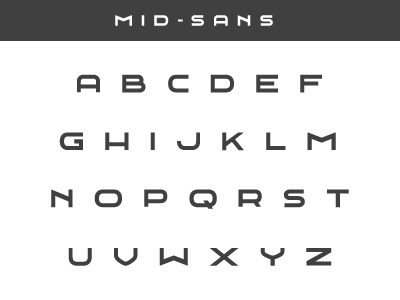 Mid-Sans 1st Draft extended font sans serif typography