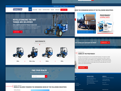 Princeton Delivery Systems blue forklift industrial red responsive seo website