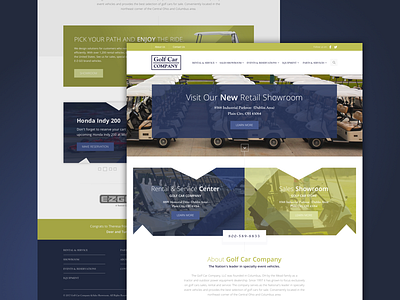 Golf Car Company blue golf golf car graphic design green seo web design website