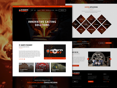 St. Marys Foundry black foundry industrial red web design web development website