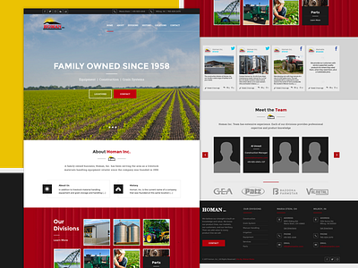 Homan Inc. barns construction development equipment farm graphic design irrigation web design website