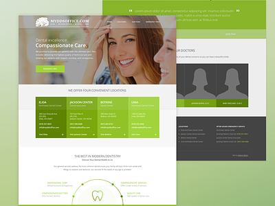 myddsoffice.com dentist green health responsive seo smile teeth web design website