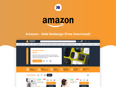 Amazon - Web Redesign (Free Download) amazon online shop ux ui design web design