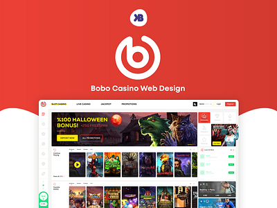 ♠ Bobo Casino - Casino Website Design