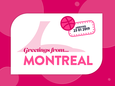 Dribbble Debut debut debutshot design greetings montreal postcard skyline vector