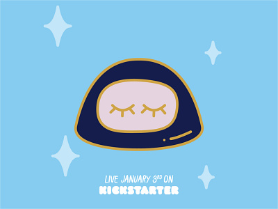 Mister Sleepy adventure astronaut enamel pin illustration kickstarter sleepy space vector