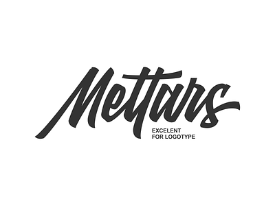 Mettars adilbudianto brush calligraphy casual clean font for logo hand lettering logo logotype typeface