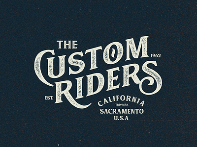 Custom Riders branding lettering letterpress logo logotype muara retro riders rough surotype vintage vintagefont