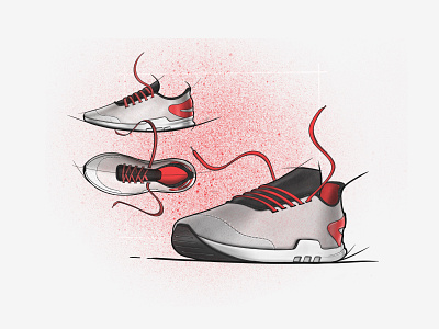 Adidas EQT Support ADV Running Shoe Concept digital art procreate shoe shoe design