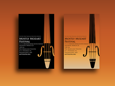 Mostly Mozart Festival classical minimalist modern poster poster design print