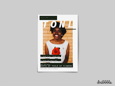 Tonl Mag Issue#4 Cover Mock Up african american black black art black woman college magazine design flower indesign layout photoshop rose tonl magazine