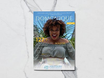 Graduation Magazine cover graduation invite magazine magazine cover mockup southern university subr