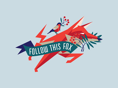 FOLLOW THIS FOX animal bird blog branding foliage fox sharp sparrow