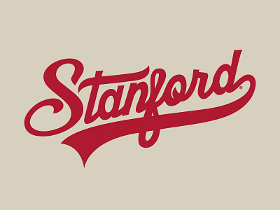 Standford Univ. Vintage Mark baseball collegiate logo script standofrd university vintage wordmark