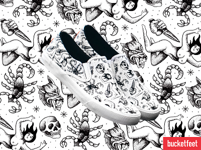 Flash Sheet pattern for Bucketfeet