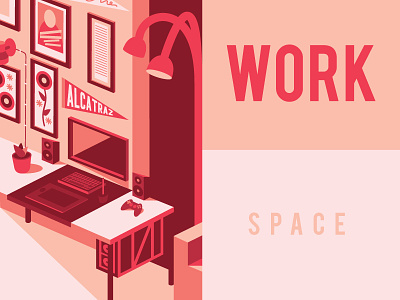 WORK S P A C E interior isometric vector workspace