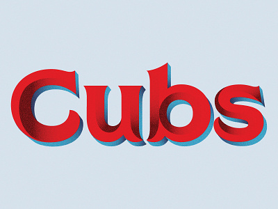 CUBS Wordmark baseball cubs grain mlb typography vector vintage